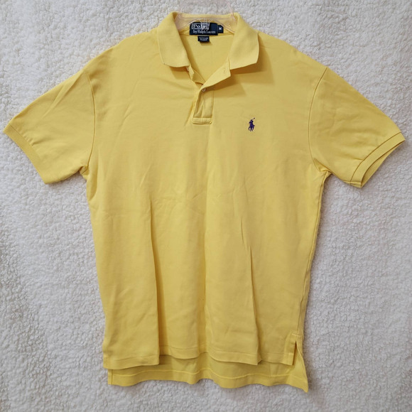 Polo Ralph Lauren Other - Polo Ralph Lauren Polo Shirt Mens Medium Yellow 100% Cotton Short Sleeve Collar